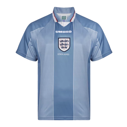 England Retro Away Jersey 1996 Light Blue Men's