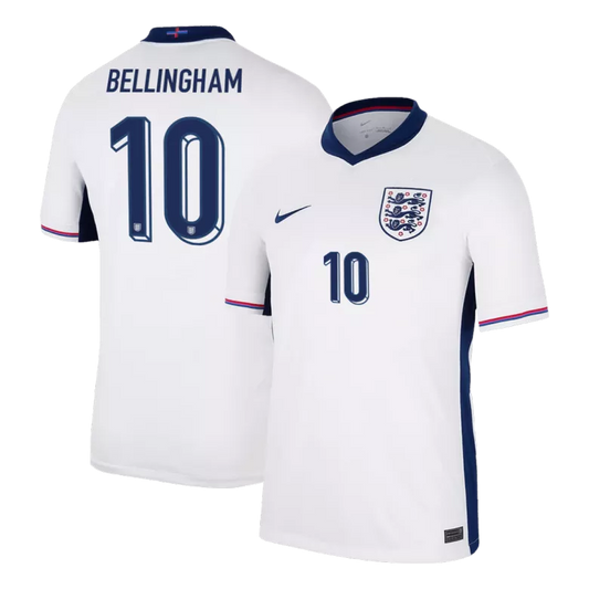 England BELLINGHAM #10 Home Jersey Euro 2024 White Men's