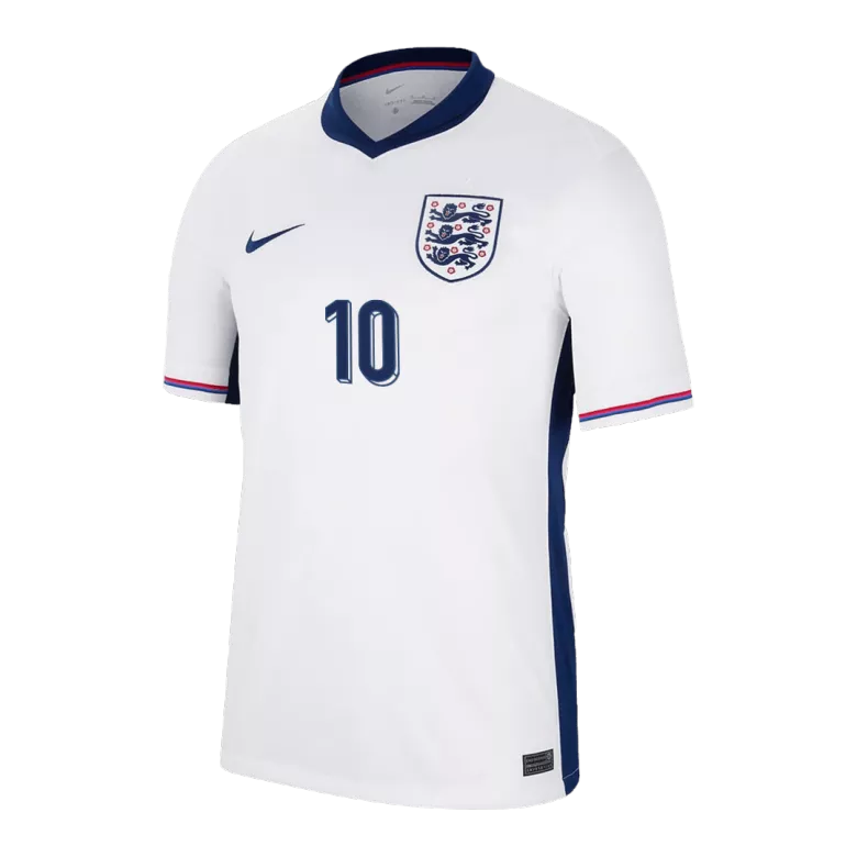 England BELLINGHAM #10 Home Jersey Euro 2024 White Men's