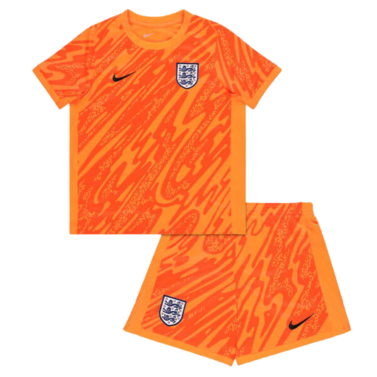England Goalkeeper Kit Euro 2024 Orange Kids