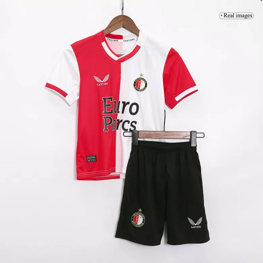 Feyenoord Home Kit 2023/24 Red & White Kids - The World Jerseys