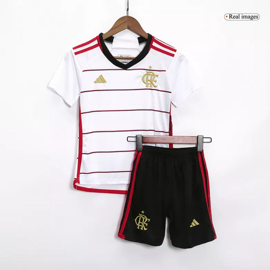 Flamengo Away Kit 2023/24 White Kids