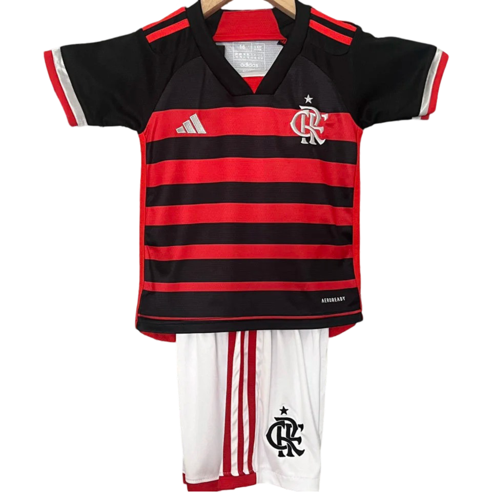 Flamengo Home Kit 2024/25 Red & Black Kids