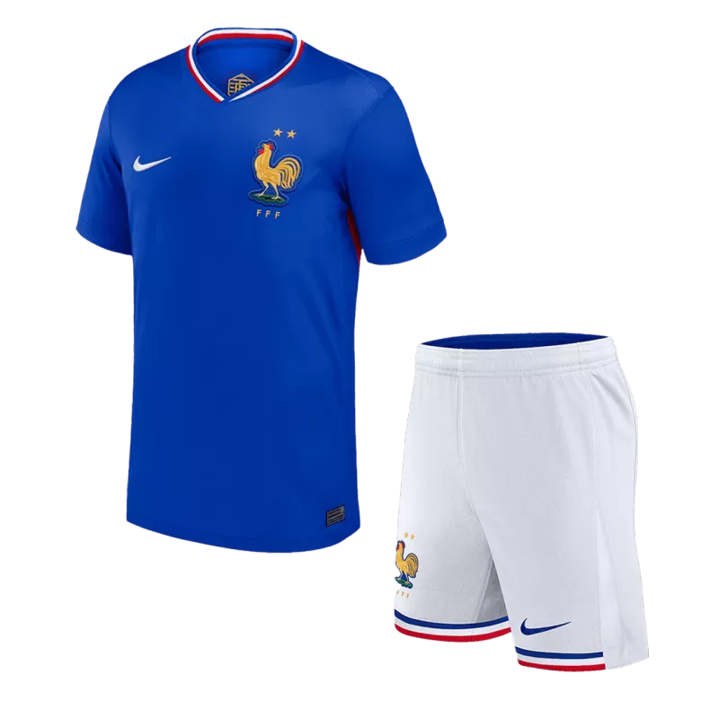 France Home Kit Euro 2024 Blue & White Men's