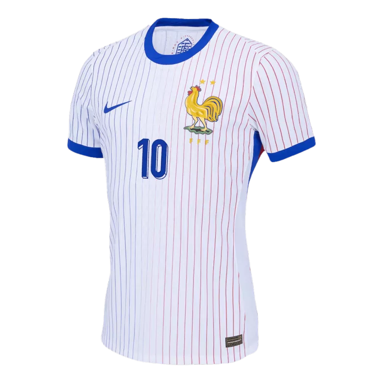 France MBAPPE #10 Away Jersey Player's Version Euro 2024 White Men's