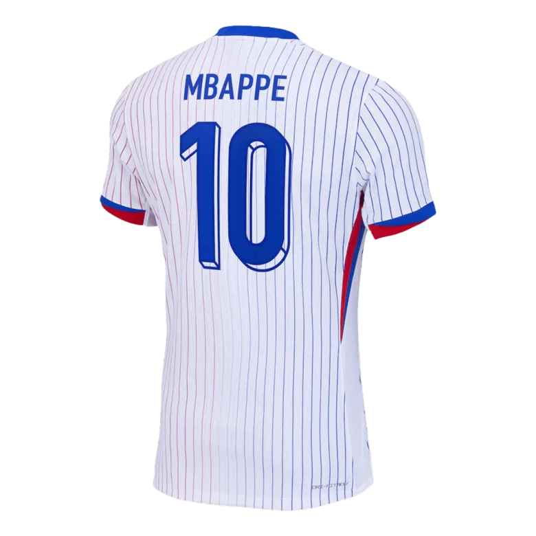 France MBAPPE #10 Away Jersey Player's Version Euro 2024 White Men's