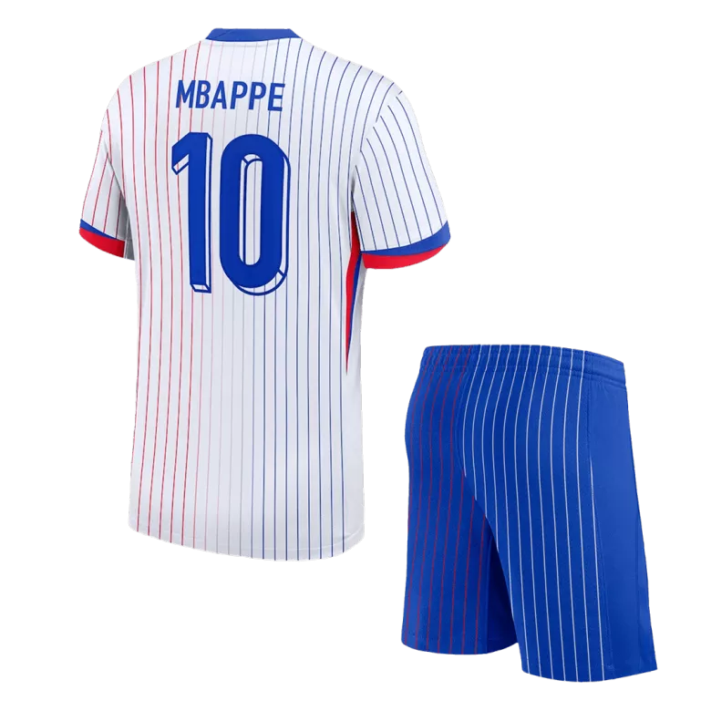 France MBAPPE #10 Away Kit Euro 2024 White Kids