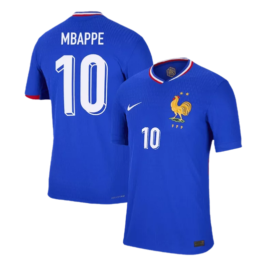 France MBAPPE #10 Home Jersey Player's Version Euro 2024 Blue Men's