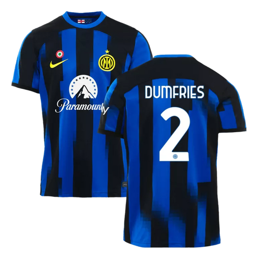 Inter Milan DUMFRIES #2 Home Jersey 2023/24 Blue Men's - The World Jerseys