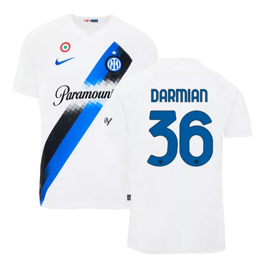 Inter Milan DARMIAN #36 Away Jersey 2023/24 White Men's - The World Jerseys