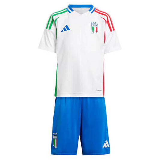 Italy Away Kit Euro 2024 White Kids