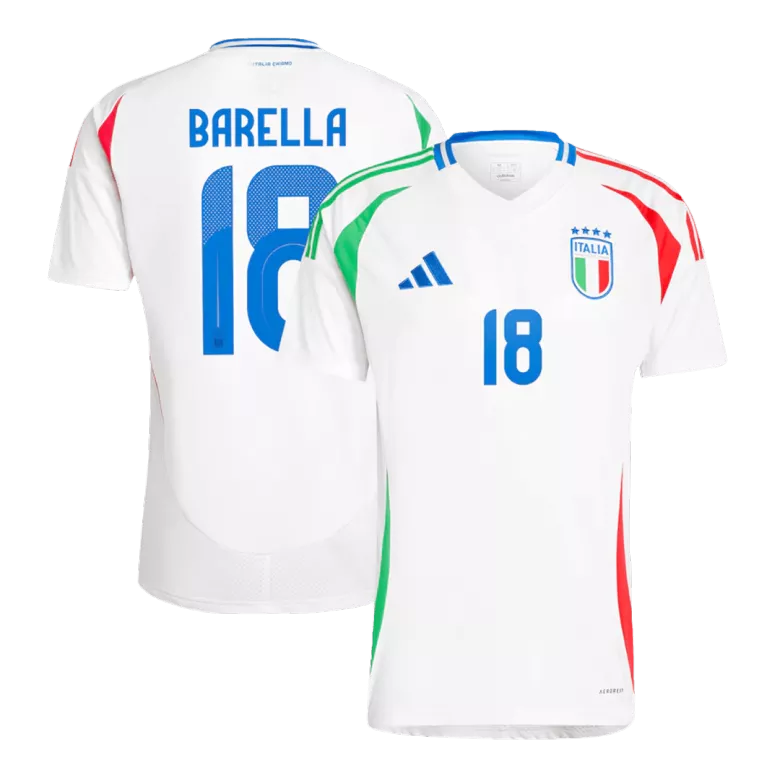 Italy BARELLA #18 Away Jersey Euro 2024 White Men's