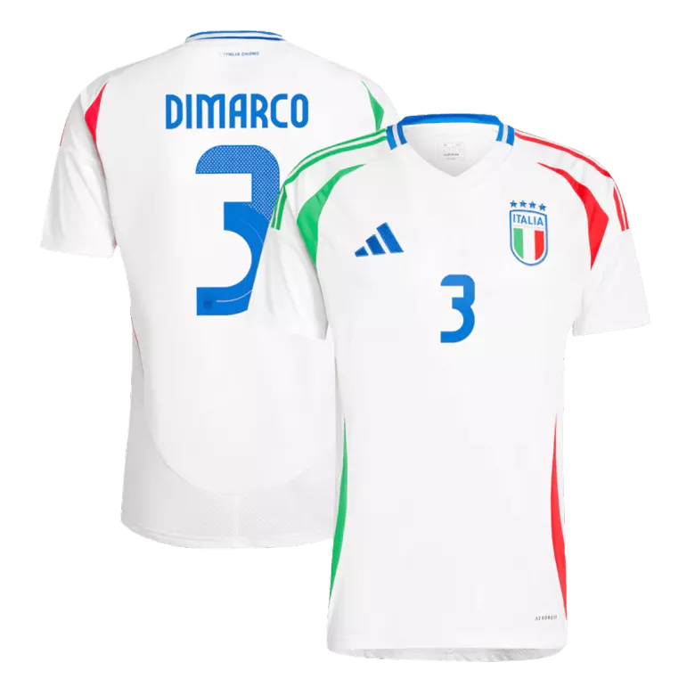 Italy DIMARCO #3 Away Jersey Euro 2024 White Men's
