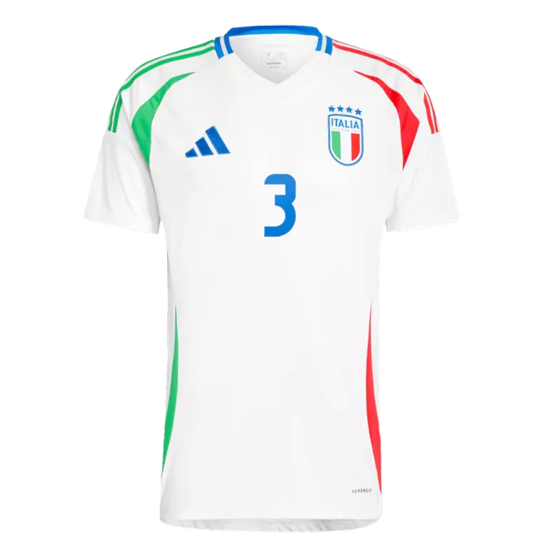 Italy DIMARCO #3 Away Jersey Euro 2024 White Men's