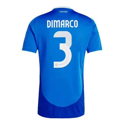 Italy DIMARCO #3 Home Jersey Euro 2024 Blue Men's