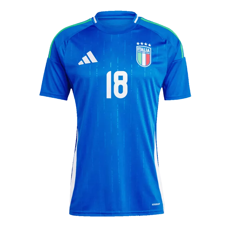 Italy BARELLA #18 Home Jersey Euro 2024 Blue Men's