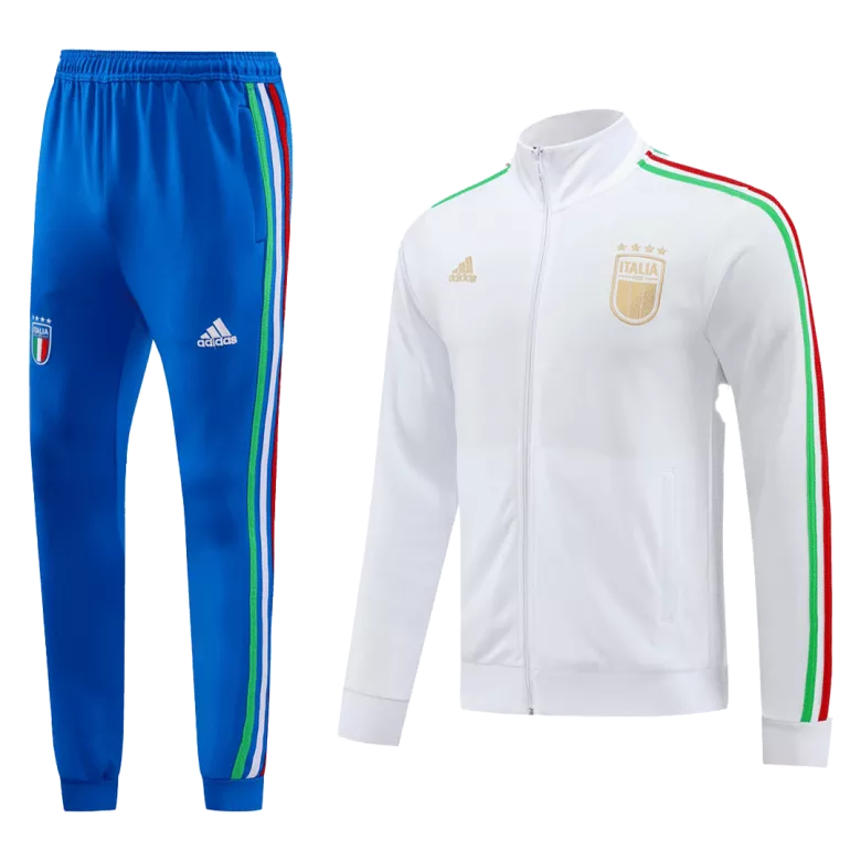 Italy Tracksuit 2024/25 White & Blue Men's
