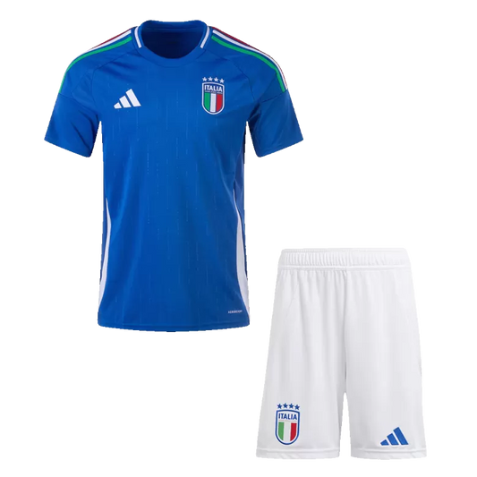 Italy Home Kit Euro 2024 Blue & White Men's
