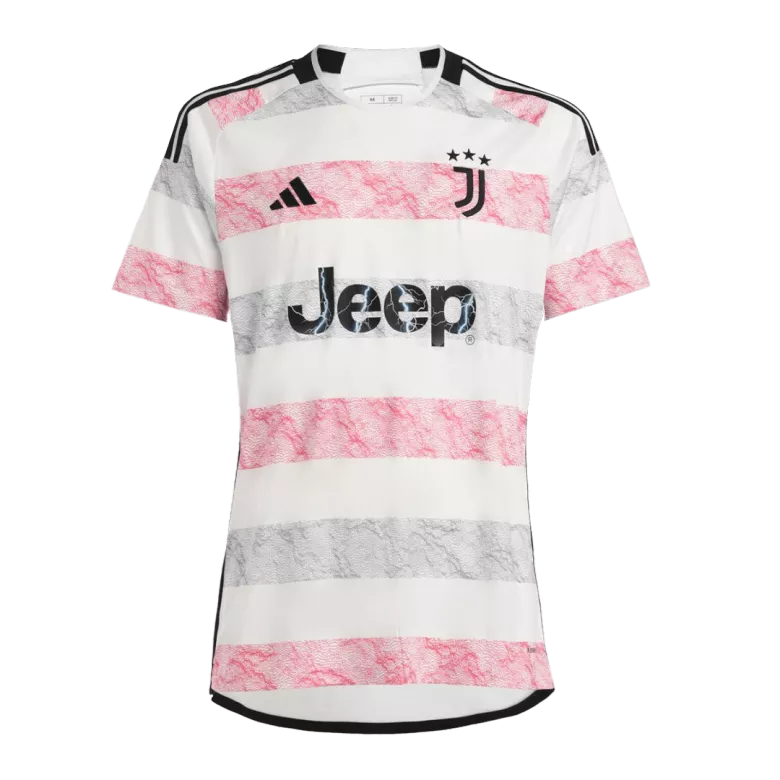Juventus VLAHOVIĆ #9 Away Jersey 2023/24 White & Pink Men's - The World Jerseys