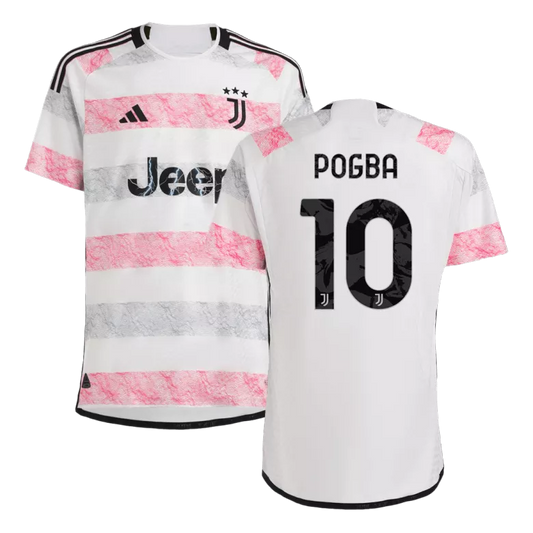 Juventus POGBA #10 Away Jersey Player's Version 2023/24 White & Pink Men's - The World Jerseys