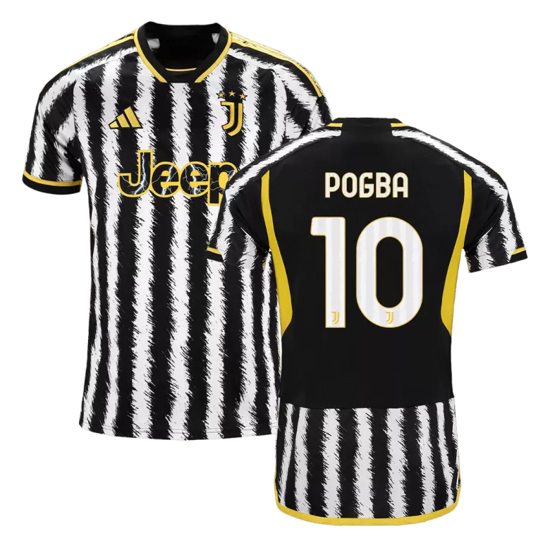 Juventus POGBA #10 Home Jersey 2023/24 Black & White Men's - The World Jerseys