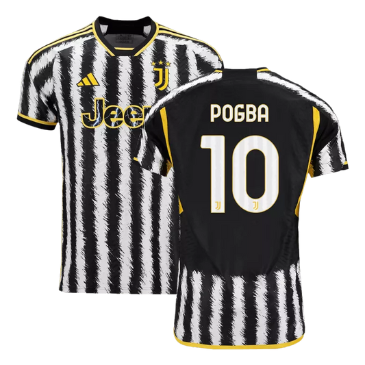 Juventus POGBA #10 Home Jersey Player's Version 2023/24 Black & White Men's
