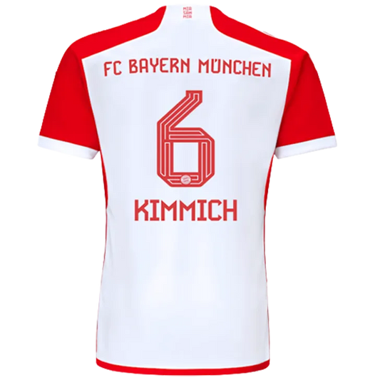 Bayern Munich KIMMICH #6 Home Jersey 2023/24 White & Red Men's