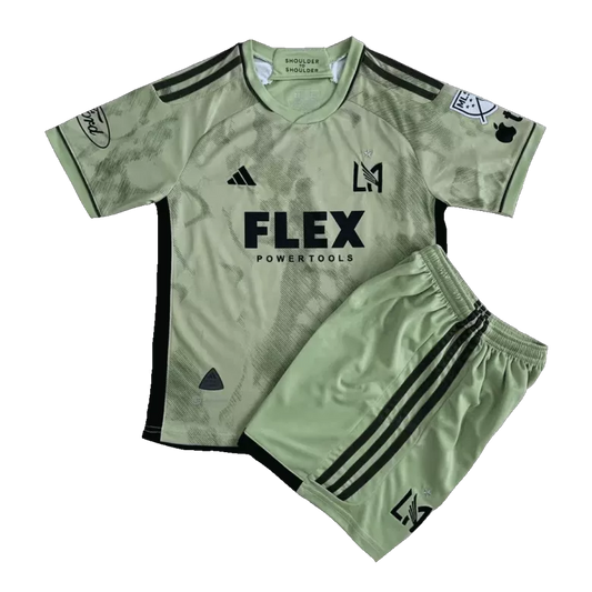 Los Angeles FC Away Smokescreen Kit 2023 Green Kids - The World Jerseys