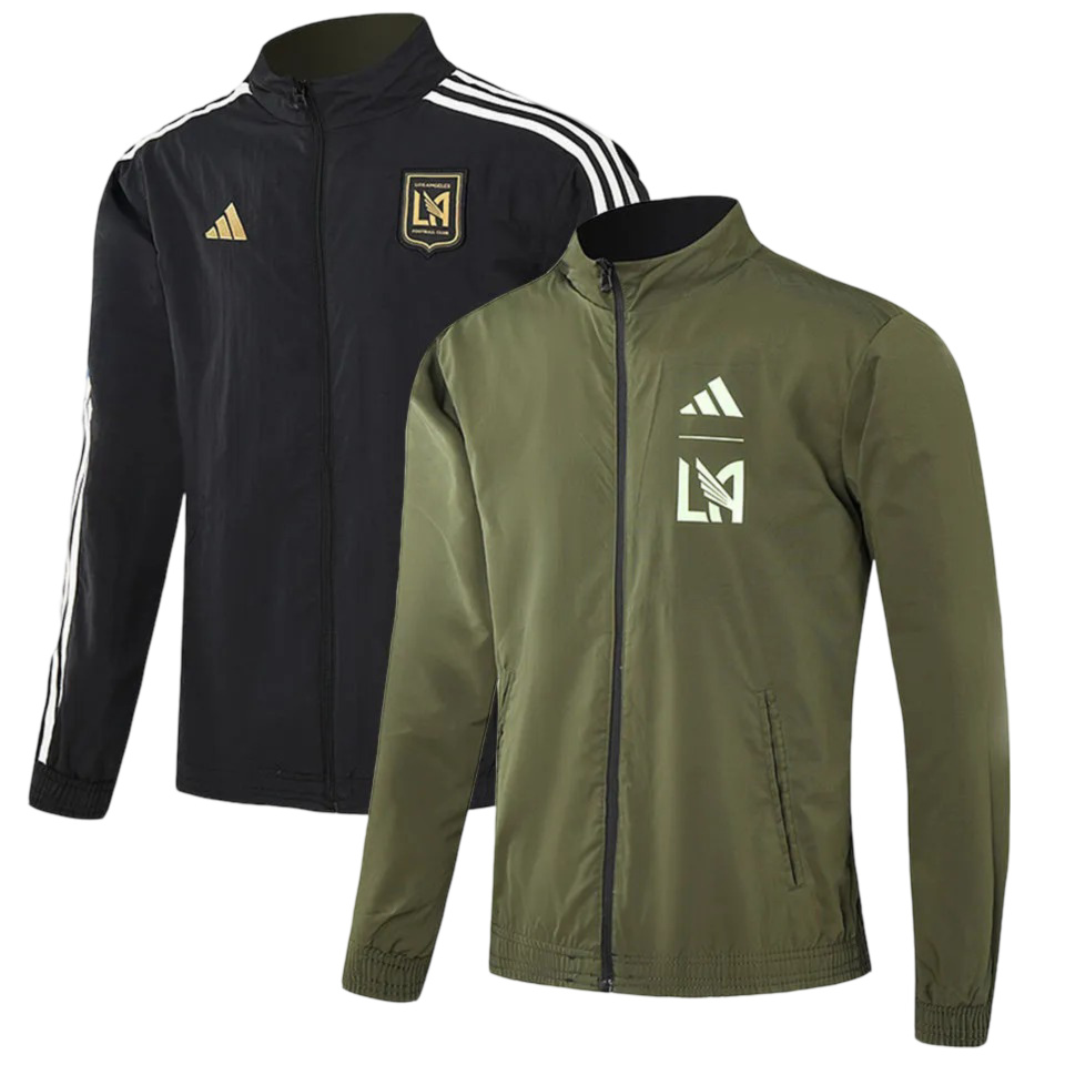 Los Angeles FC Reversible Windbreaker Jacket 2024 Black & Green Men's