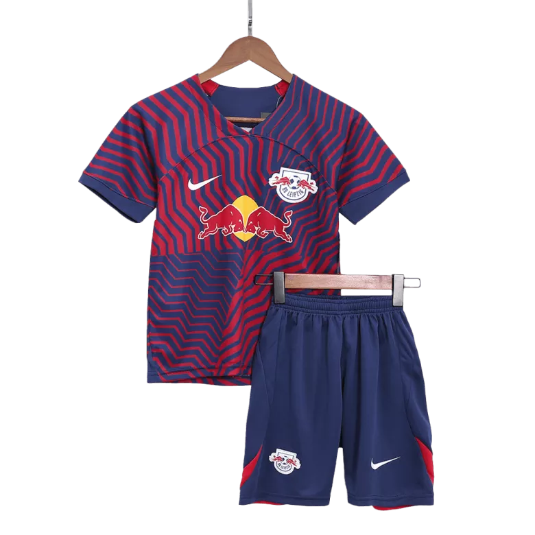 RB Leipzig Away Kit 2023/24 Blue & Red Kids - The World Jerseys