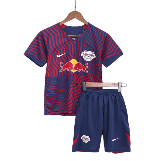 RB Leipzig Away Kit 2023/24 Blue & Red Kids - The World Jerseys