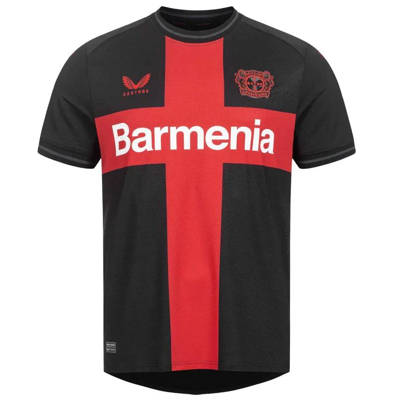 Bayer 04 Leverkusen Home Jersey 2023/24 Black & Red Men's