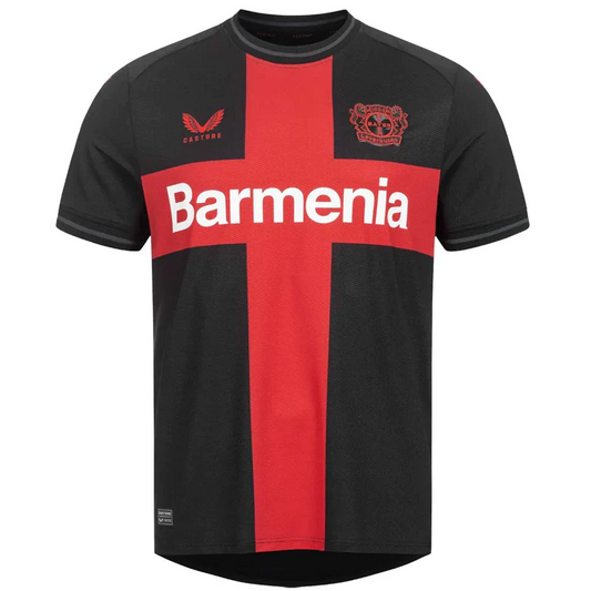Bayer 04 Leverkusen Home Jersey 2023/24 Black & Red Men's - The World Jerseys