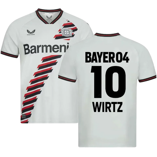Bayer 04 Leverkusen WIRTZ #10 Away Jersey 2023/24 White Men's