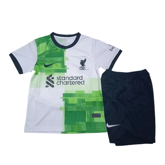 Liverpool Away Kit 2023/24 White & Green Kids - The World Jerseys