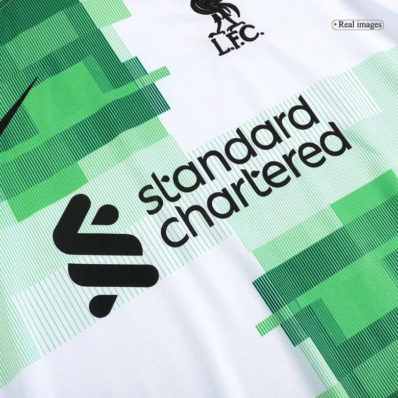 Liverpool Away Long Sleeve Jersey 2023/24 White & Green Men's