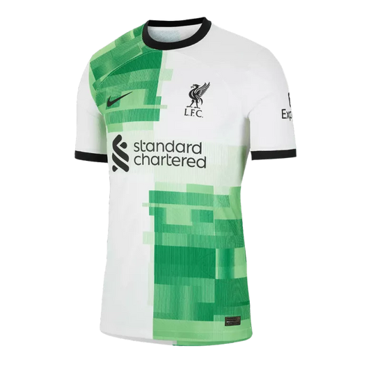 Liverpool Away Jersey 2023/24 White & Green Men's