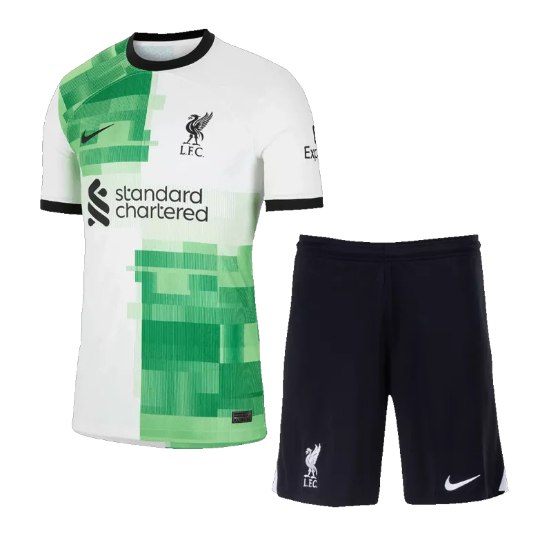 Liverpool Away Kit 2023/24 White & Green Men's