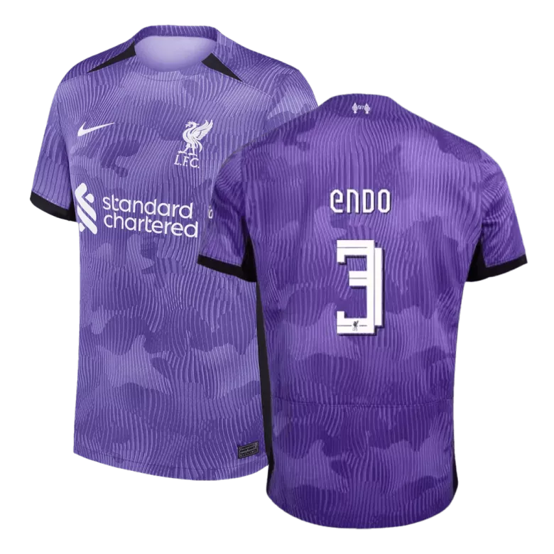 Liverpool ENDO #3 Third Jersey (UCL) 2023/24 Purple Men's - The World Jerseys