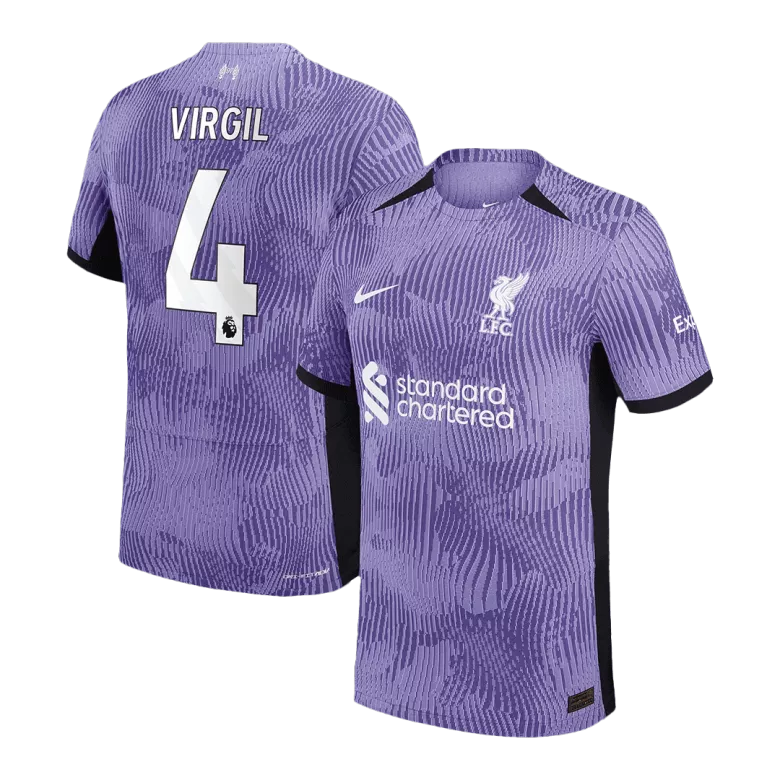 Liverpool VIRGIL #4 Third Jersey Player's Version 2023/24 Purple Men's - The World Jerseys