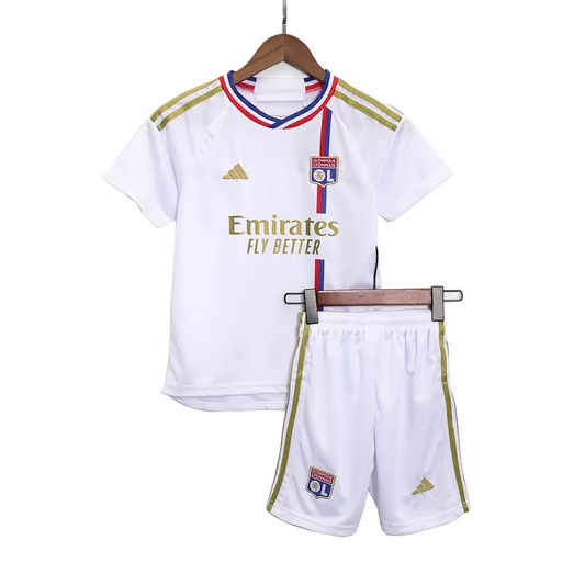 Olympique Lyonnais Home Kit 2023/24 White Kids