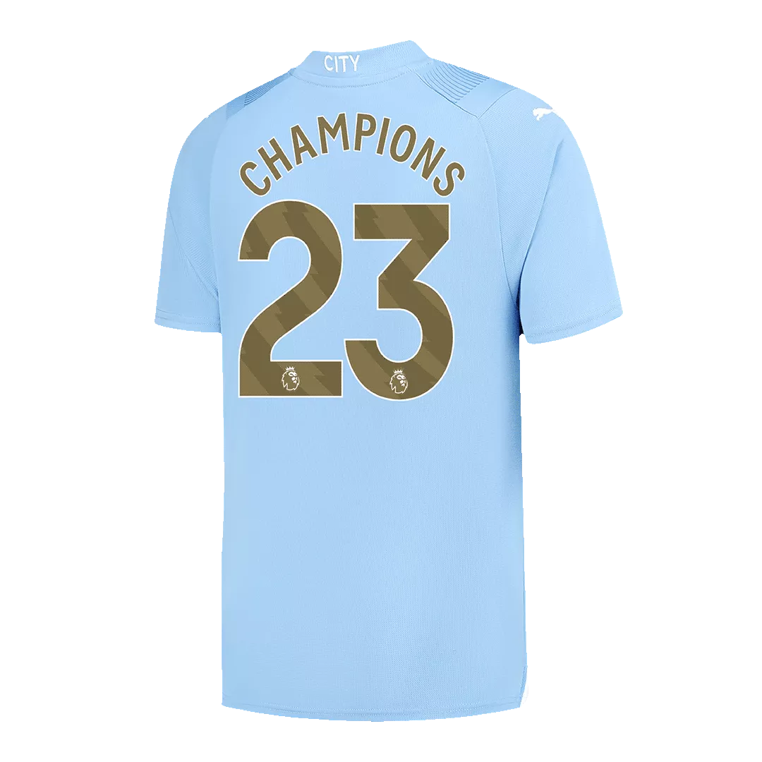 Manchester City Home Champions 23 Jersey 2023/24 Blue Men's - The World Jerseys
