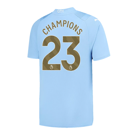 Manchester City Home Champions 23 Jersey 2023/24 Blue Men's - The World Jerseys