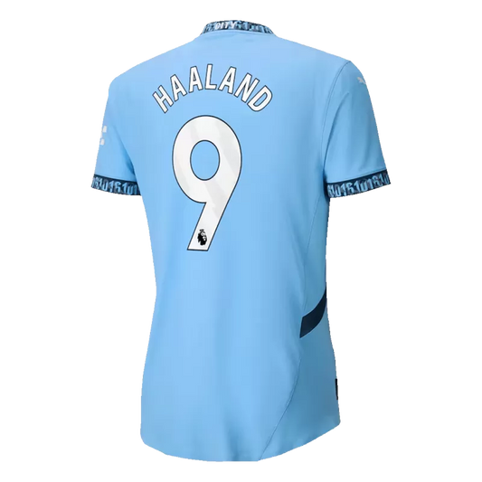 Manchester City HAALAND #9 Home Jersey Player's Version 2024/25 Light Blue Men's