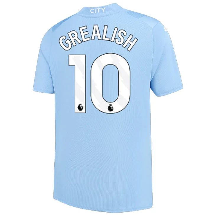 Manchester City GREALISH #10 Home Jersey 2023/24 Blue Men's - The World Jerseys