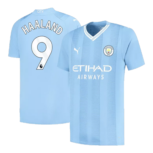 Manchester City HAALAND #9 Home Jersey 2023/24 Blue Men's - The World Jerseys