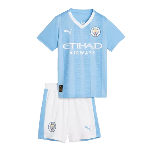 Manchester City Home Kit 2023/24 Blue Kids