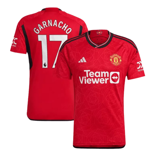 Manchester United GARNACHO #17 Home Jersey 2023/24 Red Men's - The World Jerseys