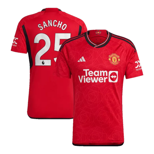 Manchester United SANCHO #25 Home Jersey 2023/24 Red Men's - The World Jerseys