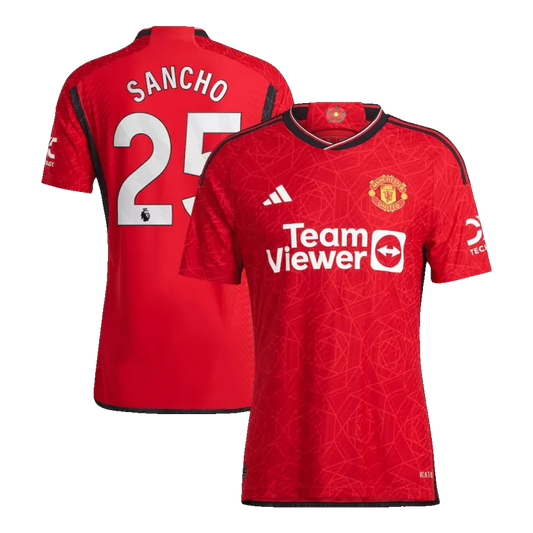 Manchester United SANCHO #25 Home Jersey Player's Version 2023/24 Red Men's